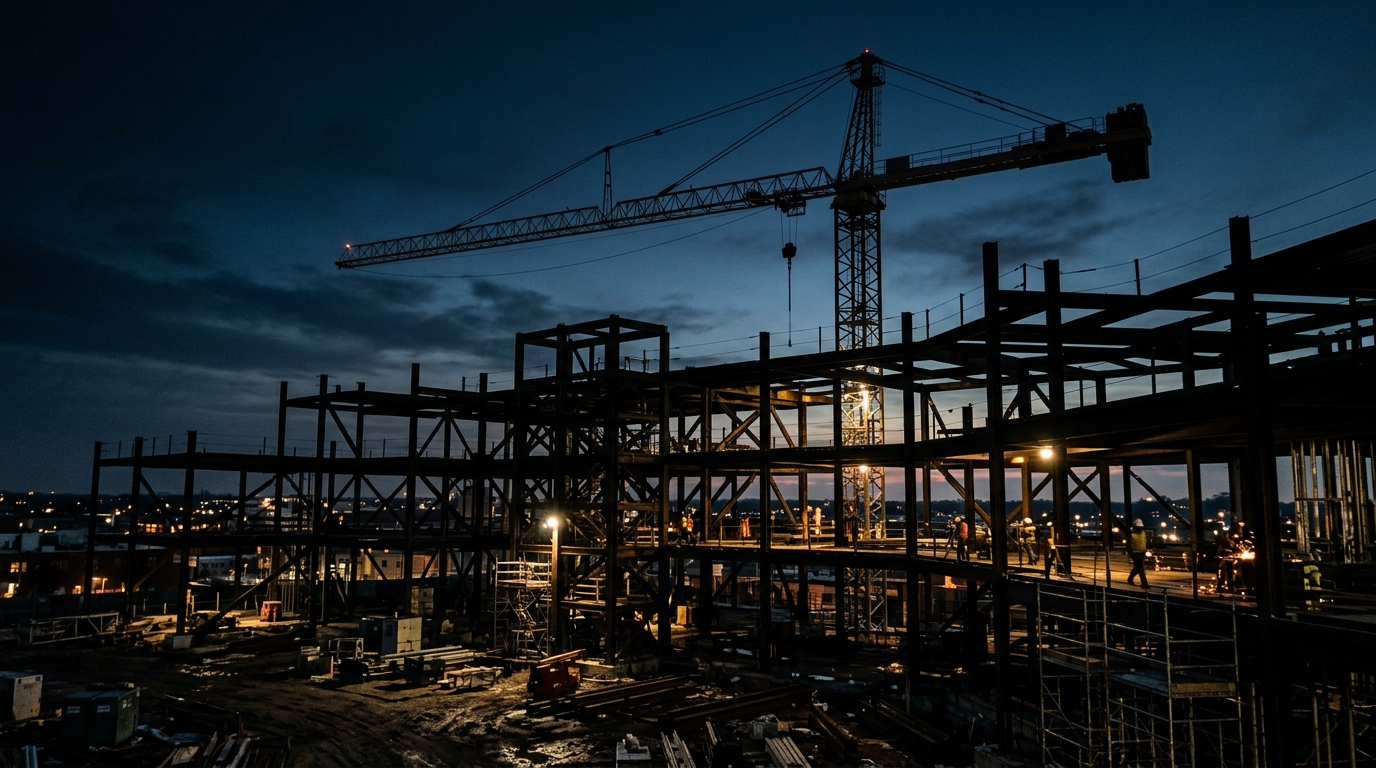 Construction silhouette background
